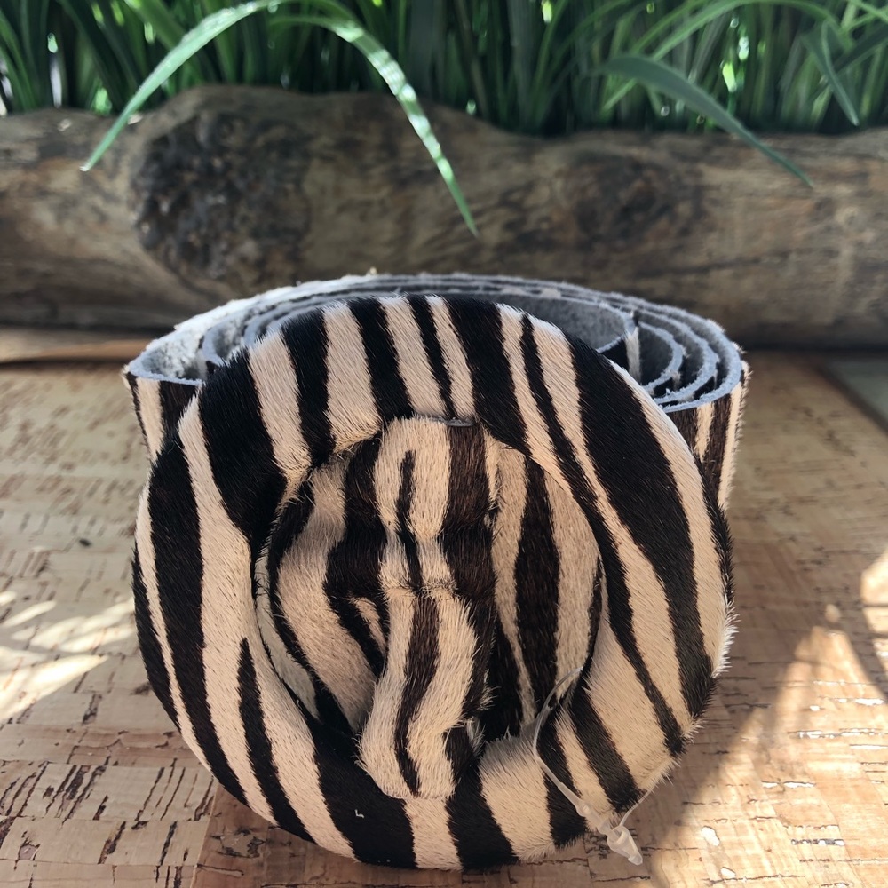 Zebra print belt.